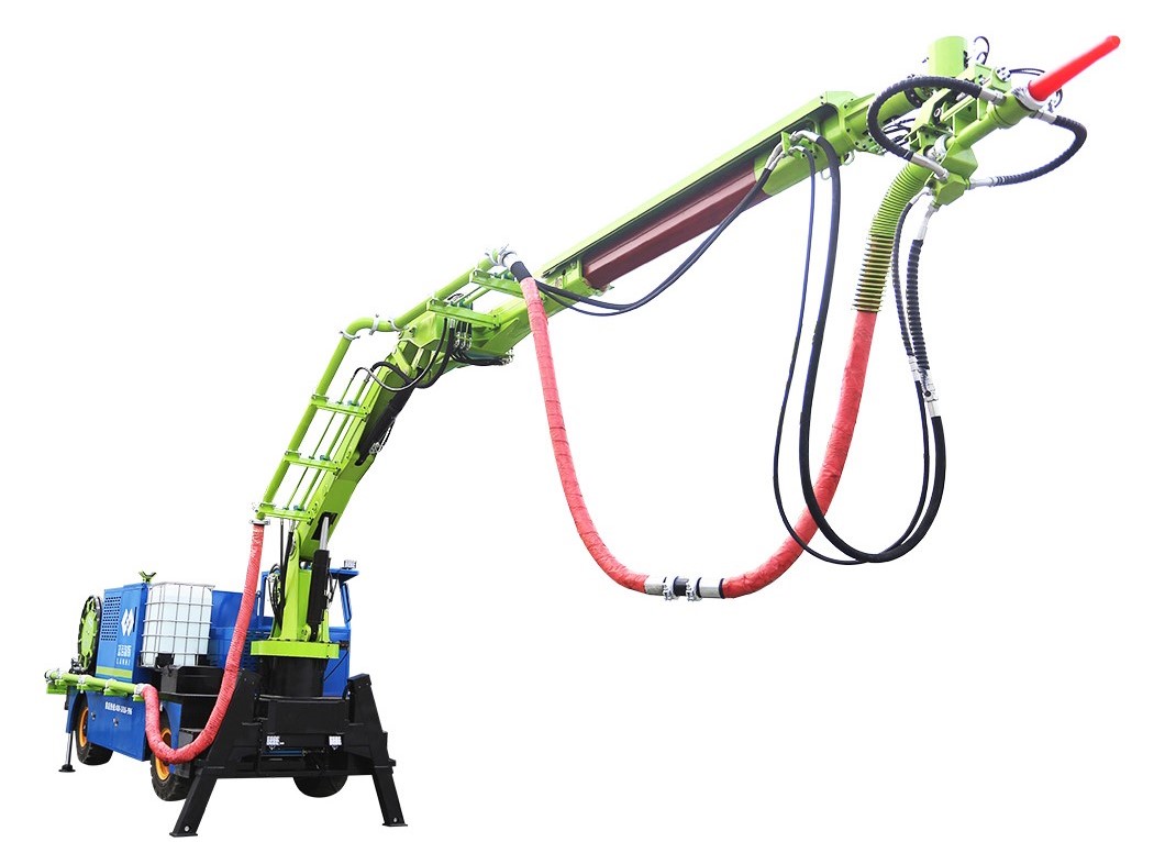 混凝土噴射機，一種高速噴射混凝土料均勻噴涂到施工面的機械設備(圖1)